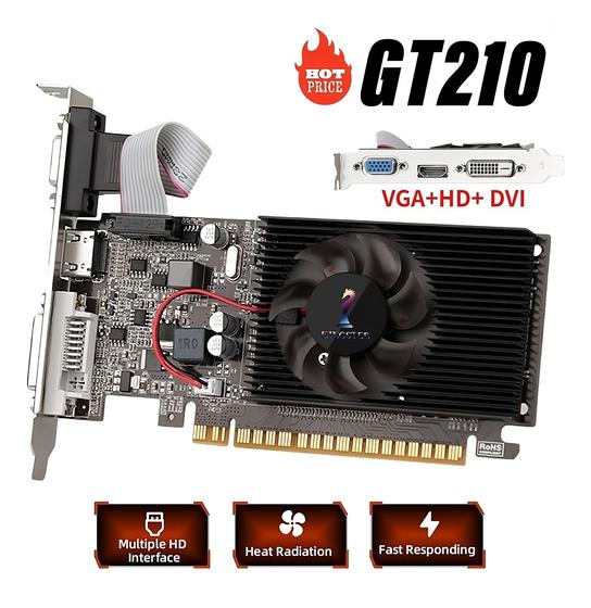 Imagem de Placa de Vídeo Nvidia Geforce 1gb 200 Series Gt 210 Vga + Hdmi + Dvi Placa Gráfica Autônoma DDR3 Para Desktop