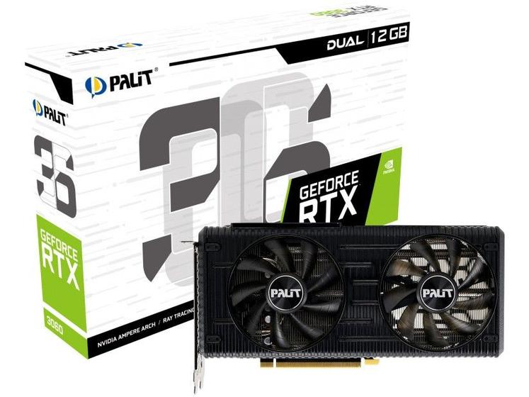 Placa de Vídeo Palit GeForce RTX 3060 12GB Menor preço em Placa de Vídeo Palit GeForce RTX 3060 12GB