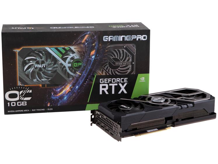 Placa de Vídeo Palit GeForce RTX 3080 10GB - GDDR6X 320 bits GamingPro OC Imagem de Placa de Vídeo Palit GeForce RTX 3080 10GB