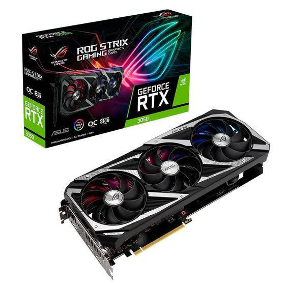 Placa de Vídeo RTX 3050 Gaming OC Asus NVIDIA GeForce ROG Placa de Vídeo RTX 3050 Gaming OC Asus NVIDIA GeForce ROG