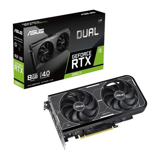 Placa de Vídeo RTX 3060 Ti Dual OC Asus NVIDIA GeForce, 8 GB GDDR6X, DLSS, Ray Tracing - DUAL-RTX3060TI-O8GD6X Menor preço em Placa de Vídeo RTX 3060 Ti Dual OC Asus NVIDIA GeForce, 8 GB GDDR6X, DLSS, Ray Tracing - DUAL-RTX3060TI-O8GD6X