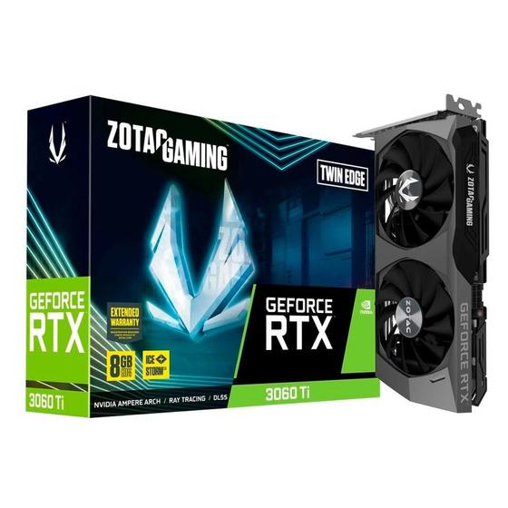 Placa de Vídeo Zotac Rtx 3060 Ti 8gb Ddr6 Zt-a30610e-10mlhr