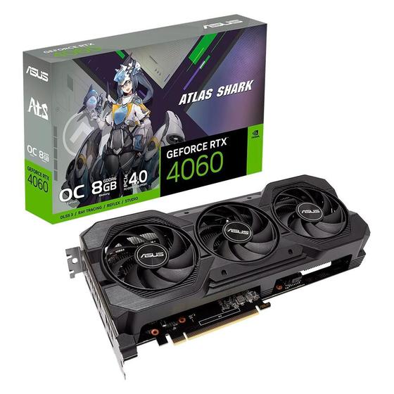 Placa de Vídeo RTX 4060 8G V2 Gaming ATS OC ASUS NVIDIA GeForce, 8GB, GDDR6, DLSS, Ray Tracing, G-Sync - 90YV0JM2-M0NA00 Imagem de Placa de Vídeo RTX 4060 8G V2 Gaming ATS OC ASUS NVIDIA GeForce, 8GB, GDDR6, DLSS, Ray Tracing, G-Sync - 90YV0JM2-M0NA00