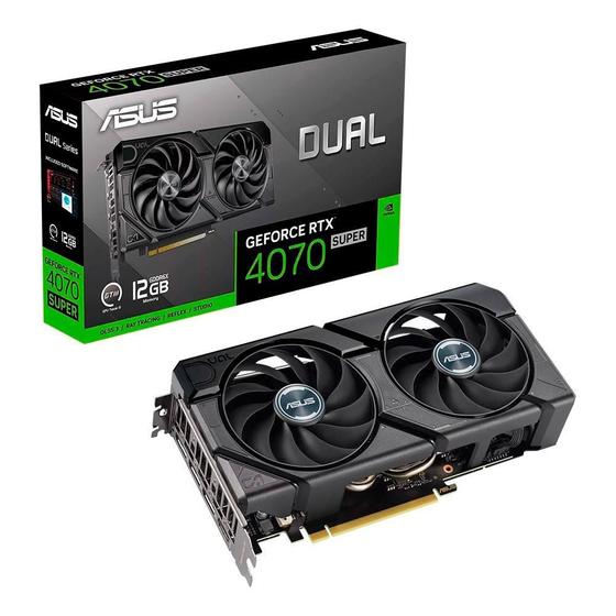 Imagem de Placa de Vídeo RTX 4070 Super ASUS NVIDIA GeForce 12G EVO, 12GB GDDR6X, DLSS, Ray Tracing, G-Sync - 90YV0KC1-M0NA00