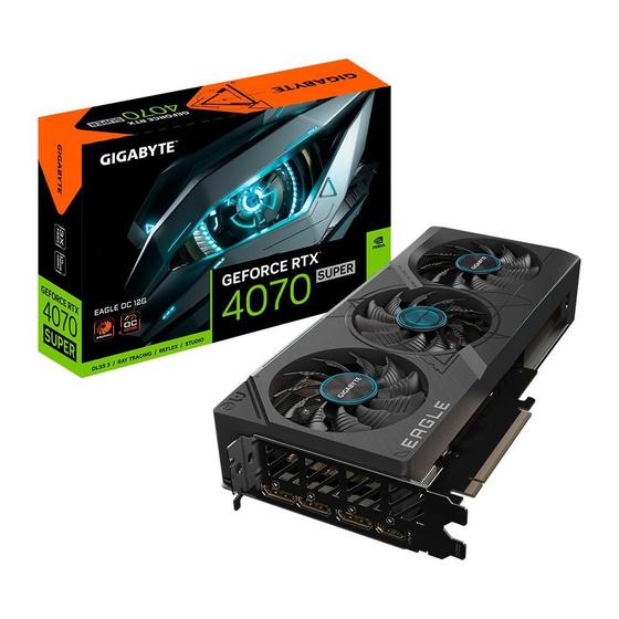 Placa de Vídeo RTX 4070 Super Gigabyte Eagle OC NVIDIA GeForce, 12GB GDDR6, DLSS, Ray Tracing - GV-N407SEAGLE OC-12GD Menor preço em Placa de Vídeo RTX 4070 Super Gigabyte Eagle OC NVIDIA GeForce, 12GB GDDR6, DLSS, Ray Tracing - GV-N407SEAGLE OC-12GD