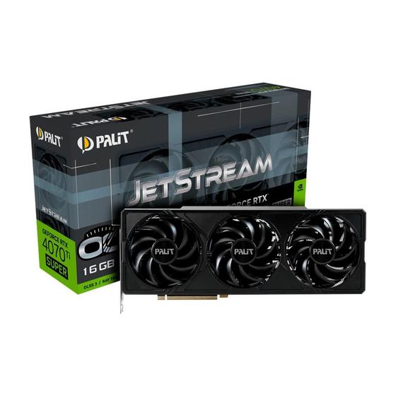 Imagem de Placa de Video RTX 4070 Ti Super Jetstream OC Palit NVIDIA GeForce, 16GB GDDR6X, DLSS, Ray Trancing, G-Sync - NED47TSS19T2-1043J