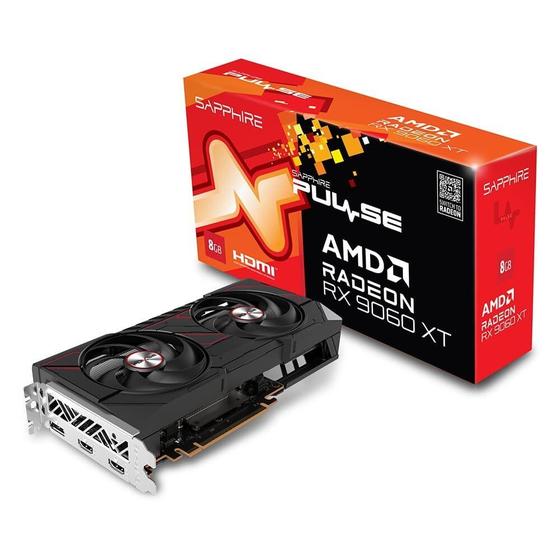 Placa de Vídeo SAPPHIRE RX 9060 XT PULSE AMD Radeon, 8GB, GDDR6, 20 Gbps, FidelityFX, RDNA 4 - 11350-04-20G Imagem de Placa de Vídeo SAPPHIRE RX 9060 XT PULSE AMD Radeon, 8GB, GDDR6, 20 Gbps, FidelityFX, RDNA 4 - 11350-04-20G