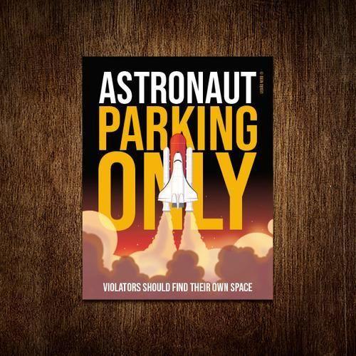 Imagem de Placa Decoração - Astronaut Parking Only Astronauta 18X23