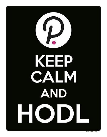 Imagem de Placa Decoraçao - Keep Calm Hodl Hold Polkadot Dot 36X46