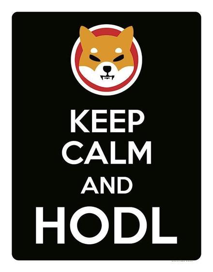 Imagem de Placa Decoraçao - Keep Calm Hodl Hold Shiba Inu 36X46