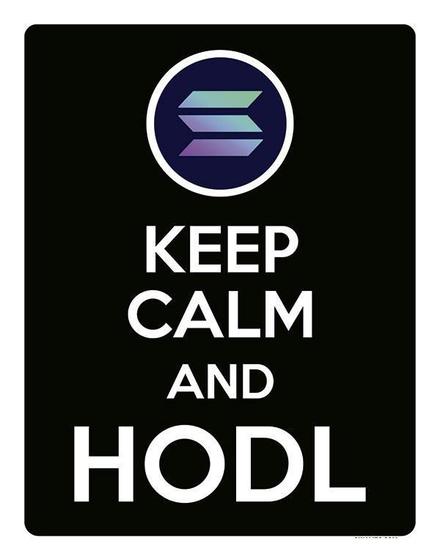 Imagem de Placa Decoraçao - Keep Calm Hodl Hold Solana Sol 27X35