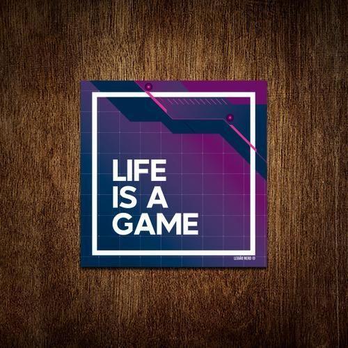 Imagem de Placa Decoração - Life Is A Game 18X23