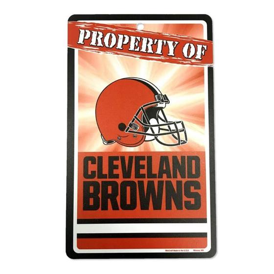 Imagem de Placa Decorativa 18x30cm Cleveland Browns NFL
