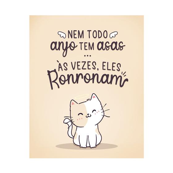 Imagem de Placa Decorativa 20x25 Frase Pet Gato Gatinho - PR039