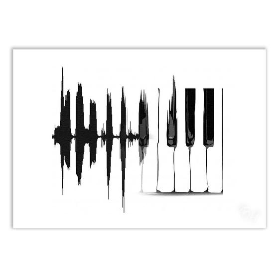 Imagem de Placa Decorativa A3 Piano Musica Instrumento Musical