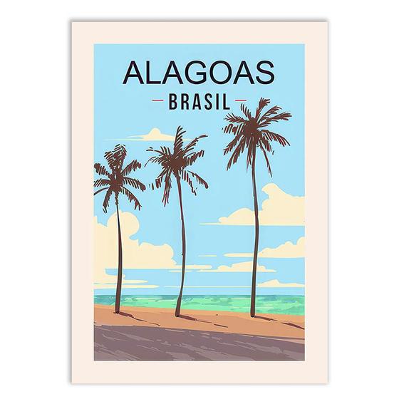 Imagem de Placa Decorativa A4 Alagoas Brasil Estados Viagem Poster