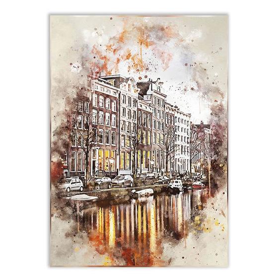Imagem de Placa Decorativa A4 Amsterdã Holanda Países Baixos Europa