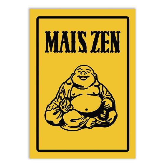 Imagem de Placa Decorativa A4 Mais Zen Buda Meditação Decoração Poster