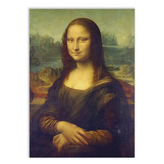 Imagem de Placa Decorativa A4 Pintura Monalisa 1503 Leonardo Da Vinci