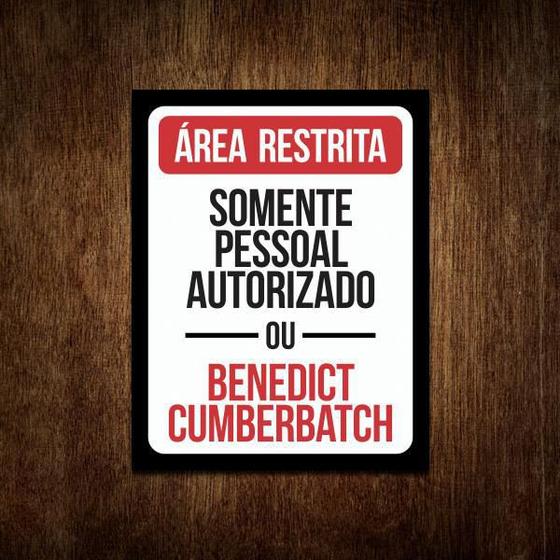 Imagem de Placa Decorativa - Ärea Restrita Benedict Cumberbatch