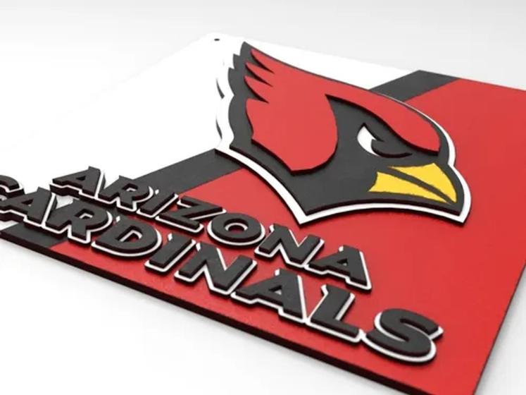 Imagem de Placa Decorativa Arizona Cardinals NflMdf Camadas