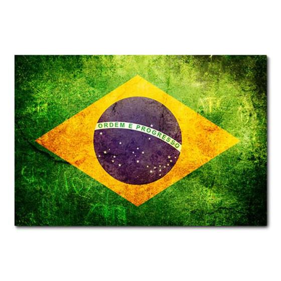 Placa Decorativa - Bandeira Brasil - 0302plmk Menor preço em Placa Decorativa - Bandeira Brasil - 0302plmk