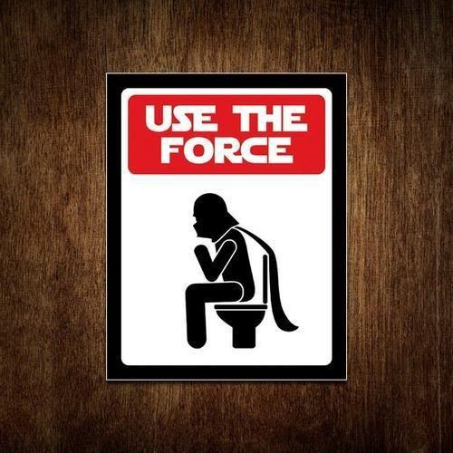 Imagem de Placa Decorativa Banheiro - Use The Force
