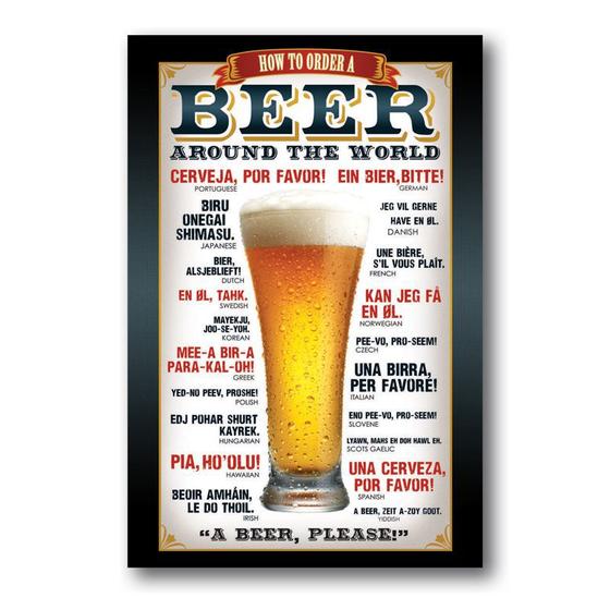 Imagem de Placa Decorativa Beer Cervejas Frase Mdf 30x40 cm