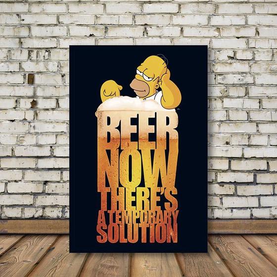 Imagem de Placa Decorativa Beer Now Homer Simpson