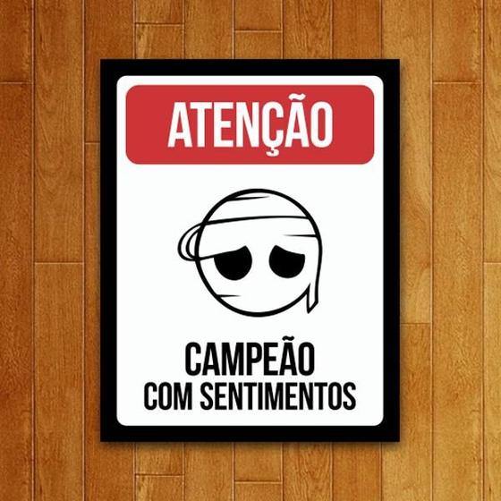 Imagem de Placa Decorativa - Campeão Com Sentimentos