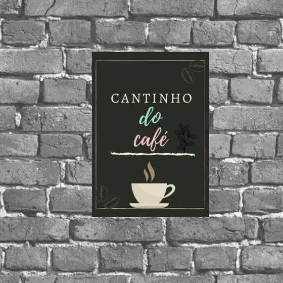 Imagem de Placa Decorativa Cantinho Do Café 18x27cm