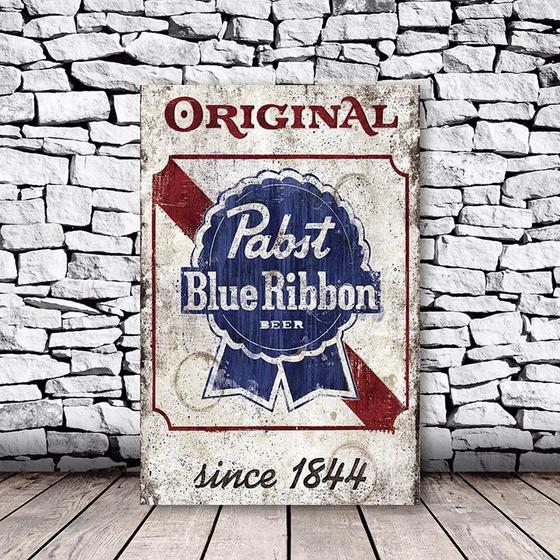 Imagem de Placa Decorativa Cerveja Americana Pabst Blue Ribbon