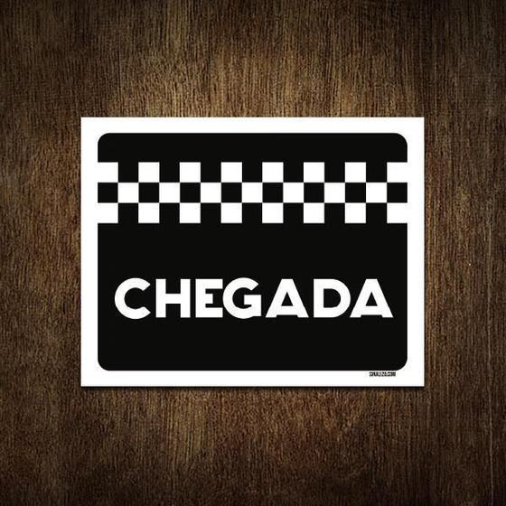 Imagem de Placa Decorativa - Chegada Corrida 27X35