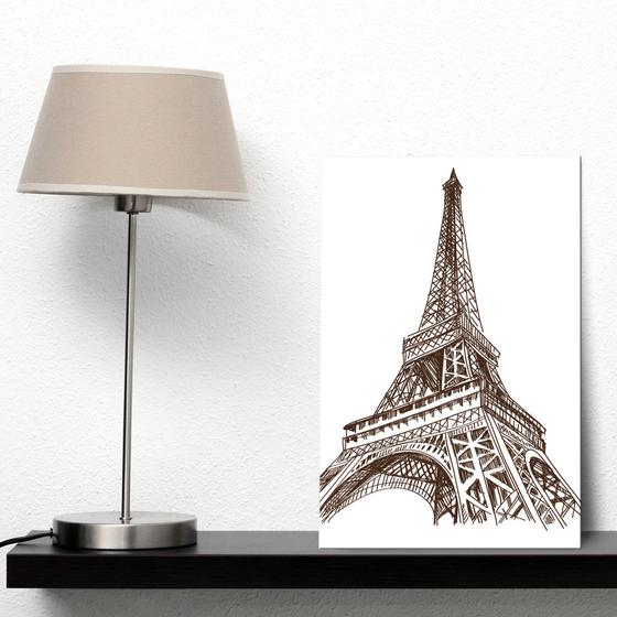 Imagem de Placa Decorativa Cidade Paris Torre Eiffel 20x30cm