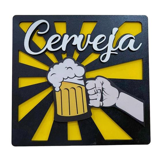 Imagem de Placa Decorativa Criativa Amigos Bebendo Cerveja Frases Engraçadas Cantinho do Churrasco Boteco