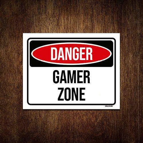 Imagem de Placa Decorativa - Danger Gamer Zone 36x46