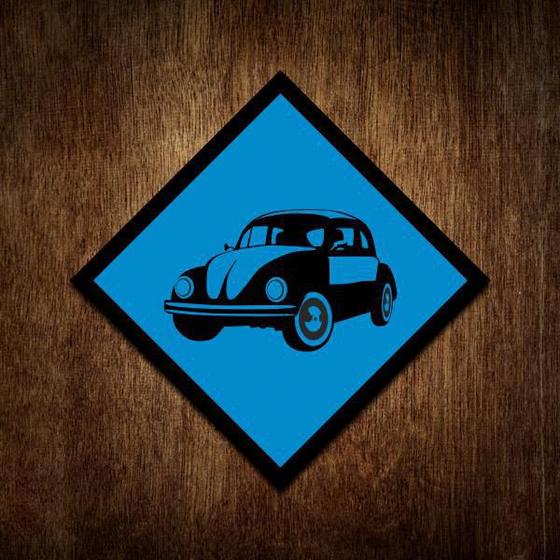 Imagem de Placa Decorativa De Carro - Atenção Fusca ul 36X36