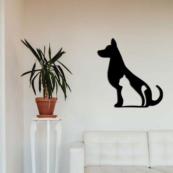 Imagem de Placa Decorativa De Parede Em Mdf 6mm Cão E Gato