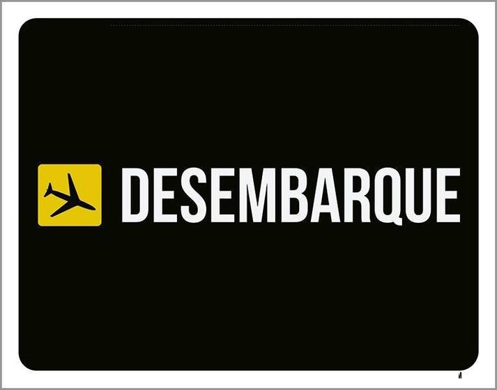 Imagem de Placa Decorativa - Desembarque Aeroporto 36X46