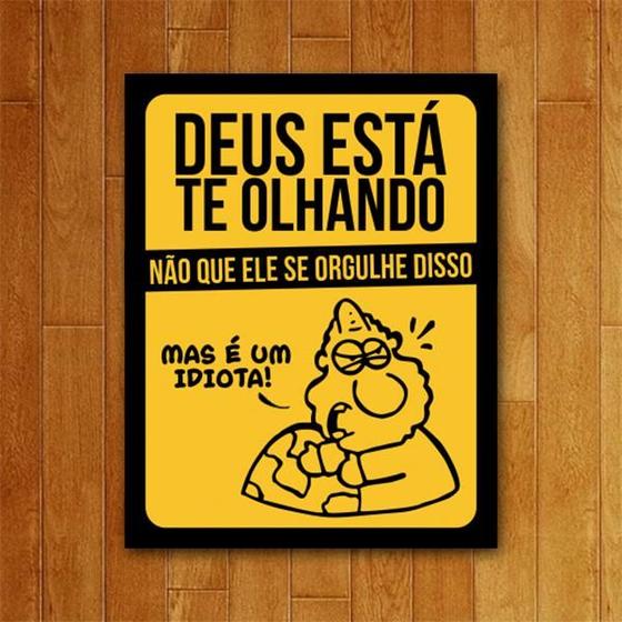 Imagem de Placa Decorativa - Deus Está Te Olhando