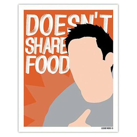 Imagem de Placa Decorativa Doesn't Share Food - Friends