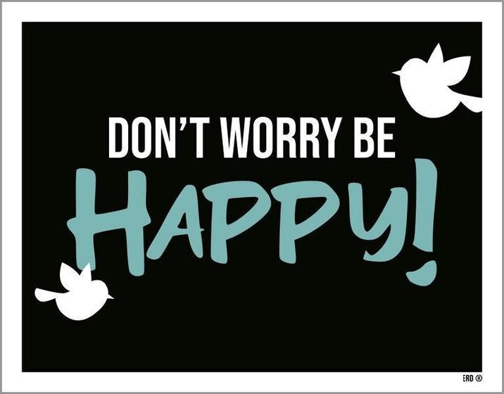 Imagem de Placa Decorativa - Don'T Worry Be Happy 27X35