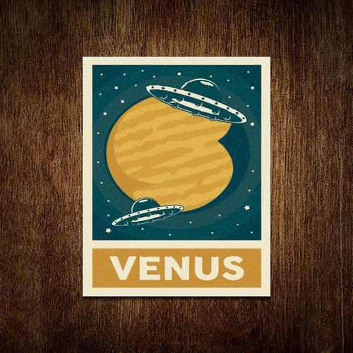 Imagem de Placa Decorativa Espaço - Planeta Venus 18X23