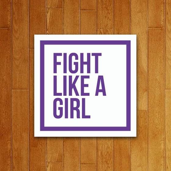 Imagem de Placa Decorativa - Fight Like A Girl - Lute Como Uma Garota