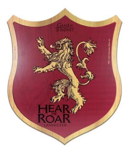Imagem de Placa Decorativa -Game Of Thrones Lannister Escudo -30X25 Cm