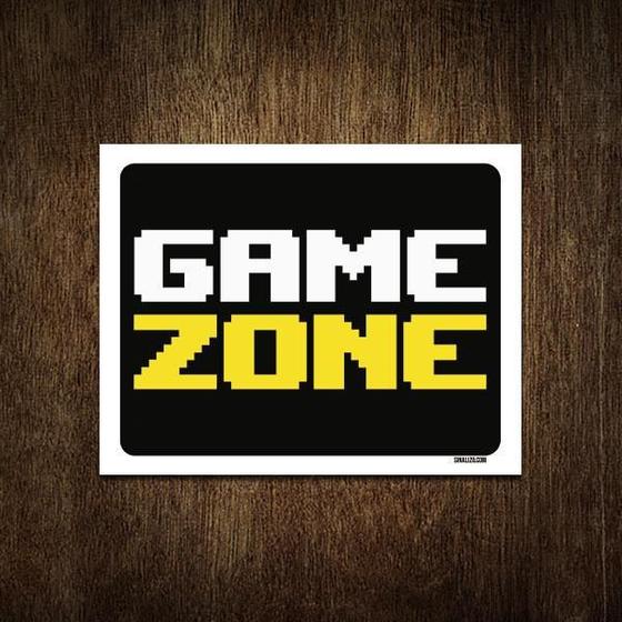 Imagem de Placa Decorativa - Game Zone 27X35