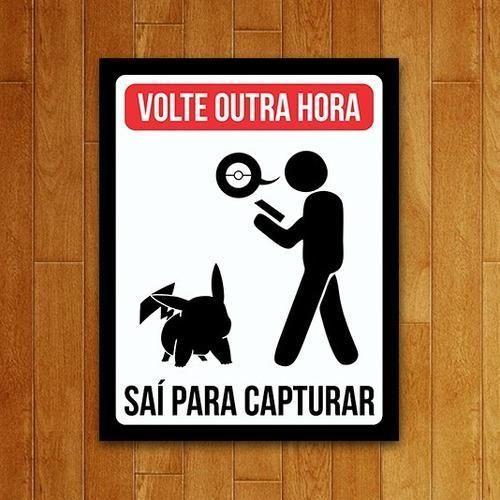 Imagem de Placa Decorativa Gamer - Pokemon Go (27X35)