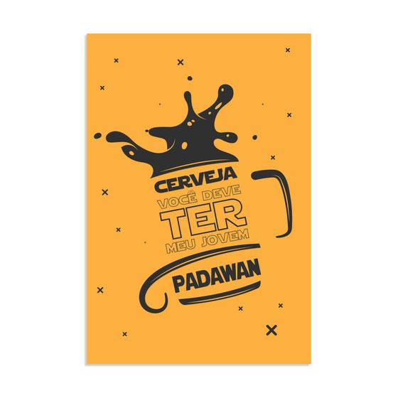 Imagem de Placa Decorativa Geek Jedi Padawan Cerveja 20x30cm