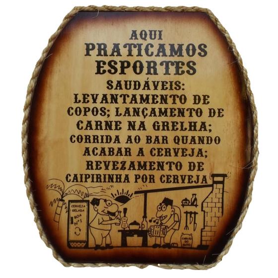 Imagem de Placa decorativa grande Selva aqui praticamos esportes