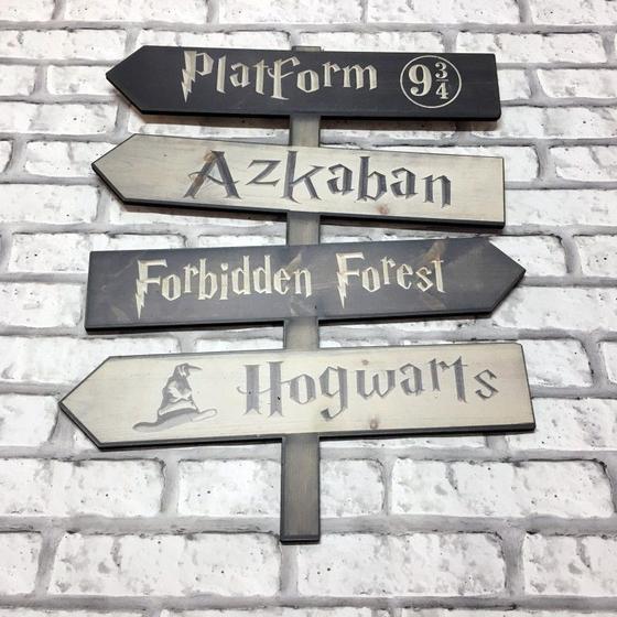 Imagem de Placa decorativa harry potter - placas indicativas em mdf